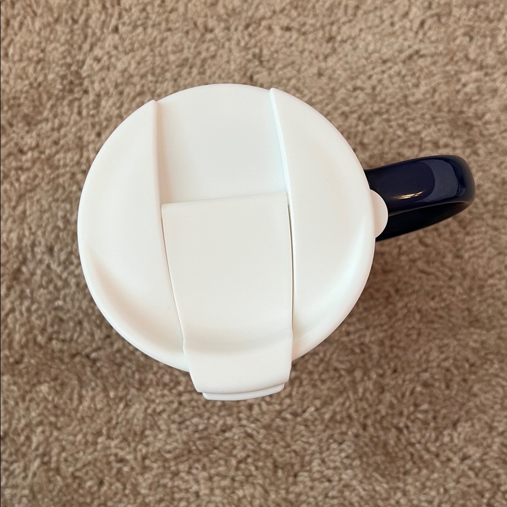 NWOT Evergreen Dragonfly Ceramic Mug with Lid - Picture 3 of 8